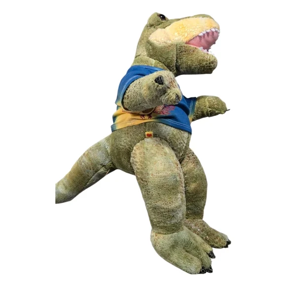 Build-A-Bear Green Dinosaur with Blue Tee - Picture 3 of 5